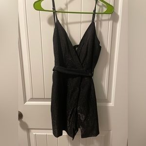 Black Shimmering Romper